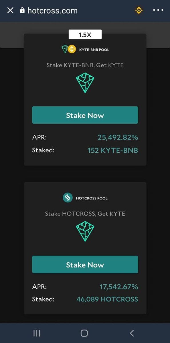 🔥 Now Live: Earn KYTE on Cross Pool with Incredible APY 🔥

Stake KYTE-BNB LP
Earn: KYTE
APY: 25,492.82%

Stake Hot Cross
Earn: KYTE
APY: 17,542.67%

📍Where to stake: crosspool.hotcross.com
🏃 It's your chance to get more KYTE. Hurry up!!