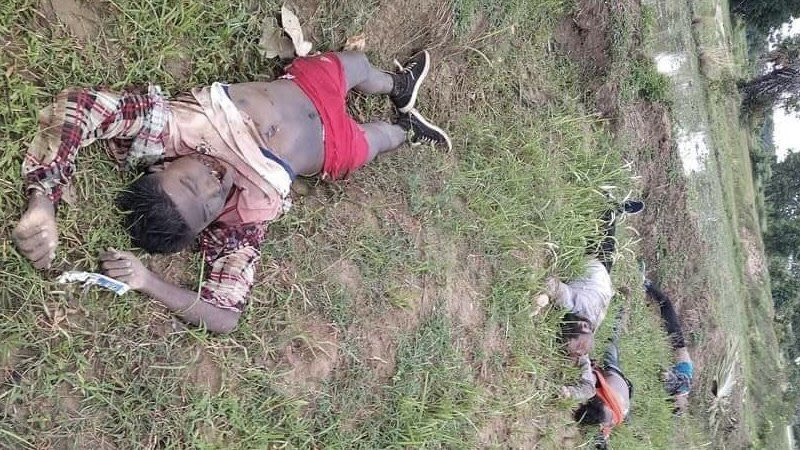 #July5Coup Depeyin Township, Sagaing

SAC RAIDED FOREST AREA TODAY WHERE DISPLACED VILLAGES WERE HIDING

Now 50 villagers missing &amp; 30 killed because of artillery fire
Locals report seeing detainees in SAC camp in Kyi Ywa village. 

👇Image from 2 July #WhatsHappeningInMyanmar