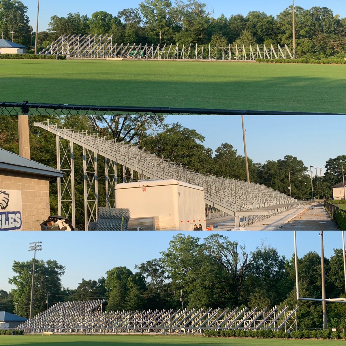 New upgraded bleacher are coming along nicely!