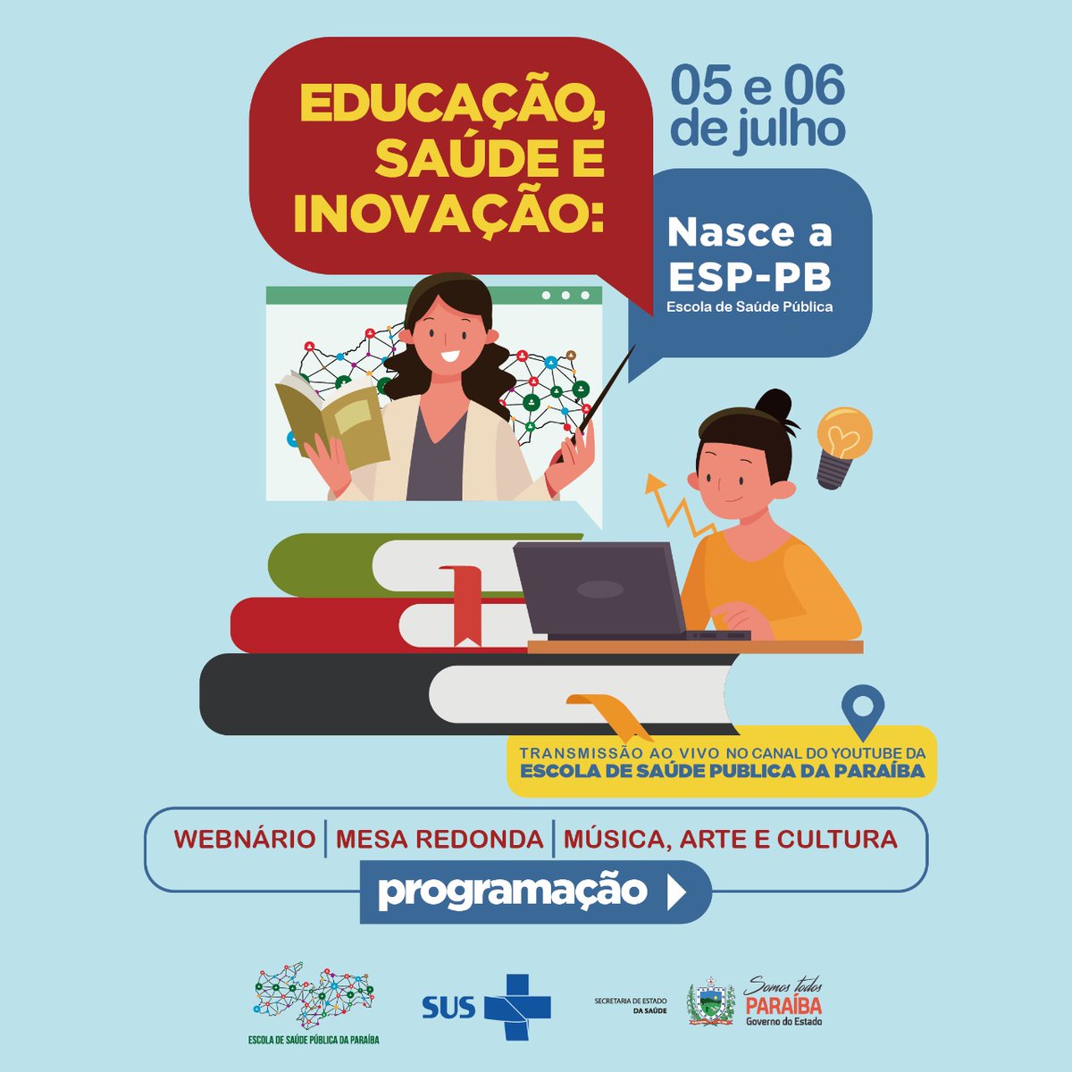 redescola's tweet photo. Assista amanhã a Roda de Conversa Construindo parcerias e dialogando sobre as Escolas de Saúde Pública no Brasil, evento que que faz parte das comemorações da inauguração da @espparaiba .

Assista: https://t.co/FLDp8OJ7ZP

#RedEscola #Fiocruz #ESPPB #SUS https://t.co/0z49r84Fom