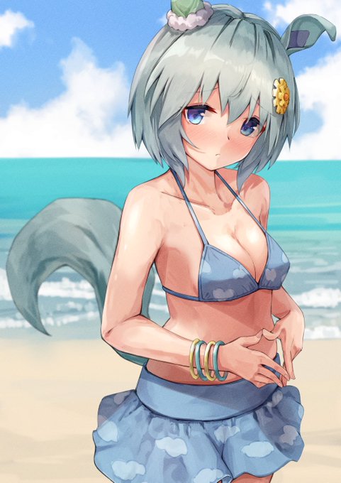 「どう、、、かな、、」
#ウマ娘 
#ビキニの日 