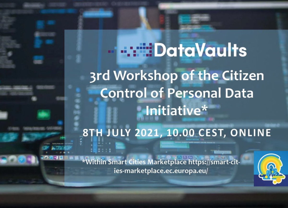 andaman7's tweet image. 🗓️Save the date : 8th July 2021 at 10.00 – 11.30 CEST

This time #DataVaults, is joined by representatives of the Safe-DEED project and the Business Models and Finance Cluster within the Smart Cities Marketplace

➡️More info : bit.ly/DataVaults-3rd…
