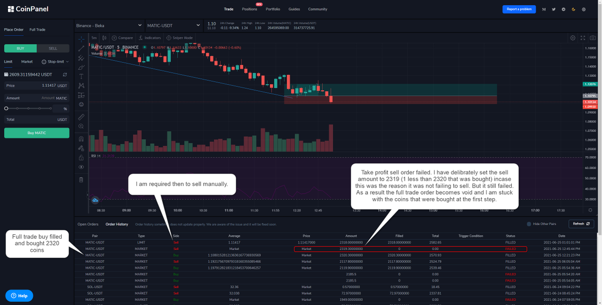 Mak_40's tweet photo. @coin_panel Is anybody else experiencing failed stop-market or take-profit-market orders? They quite often fail for me and I don't know why. I love coinpanel but this is a big issue for me as I need to be able to trust that it will make fulfil the order and not fail. https://t.co/xDfdhLCbN2