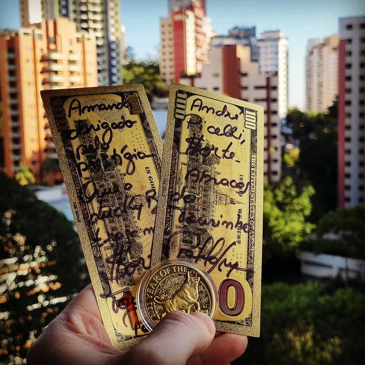 3D4FunBrasil's tweet photo. As famosas Lucky bills, e teve até a moeda do Year of the Ox 😍🥰

Muito obrigado @PabloSpyer https://t.co/lByEuGqA8I