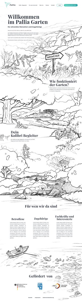 Wie gefällt euch unser erster Sketch? ✏️

Unser Designer zeichnet gerade fleißig an unserem virtuellen Pallia Garten 🌳☀️🌸🦋🦢 Wir freuen uns über Feedback!

#sterbebegleitung #trauer #hospiz #digital #neuewegegehen #handillustration