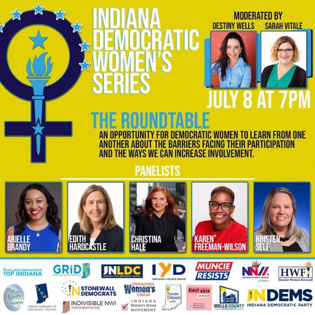 GrassrootINDems's tweet photo. Thursday, July 8th
This is a must see with CFO Kristen Self!
register with the link below:
https://t.co/Rq6F0pPVbD https://t.co/fIzSRXkPVe
