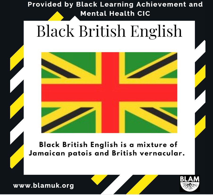 Did you know that most languages are creolised? Black British English is language formed from West African creole, English and Patois. Check out our NEW ARTICLE that explores the creation and importance of Black British English and other Black languages. 

blamuk.org/2021/07/05/bla…