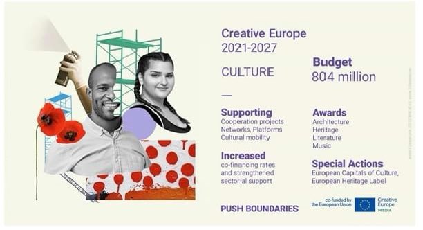 Creative Europe 2021 - 2027 New Calls
Most of the Creative Europe Culture calls are now open! The Culture strand supports a wide range of cultural and creative sectors including architecture, cultural heritage, design, literature and publishing, music and performing arts
