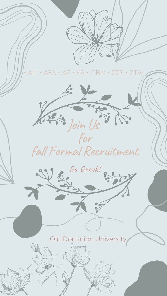 ODUPHC's tweet image. The best time of year is just around the corner! Come join us for recruitment! #odu25 #odu #gogreek