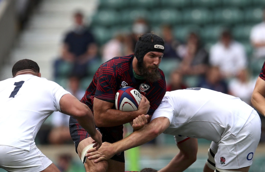 AmerRugbyRising's tweet photo. USA flanker Riekert Hattingh will attend a disciplinary hearing Tuesday after he was cited for an act of foul play contrary to Law 9.17 (tackling a player in the air) in Sunday's match against England. https://t.co/jOtwLcXBlR