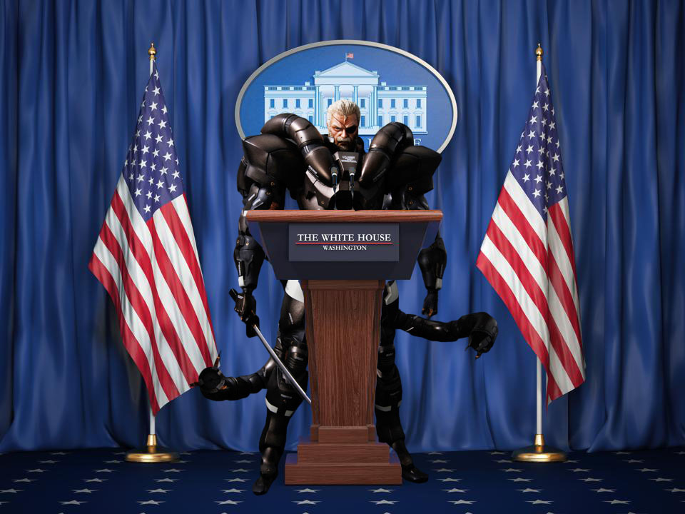 RT @urfavisprez: Solidus Snake from Metal Gear Solid 2: Sons of Liberty is President of the United States! https://t.co/fICDJE6o3H