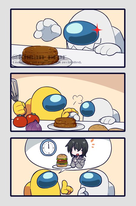 昼食を用意するクルーたち #あもんぐあーす 