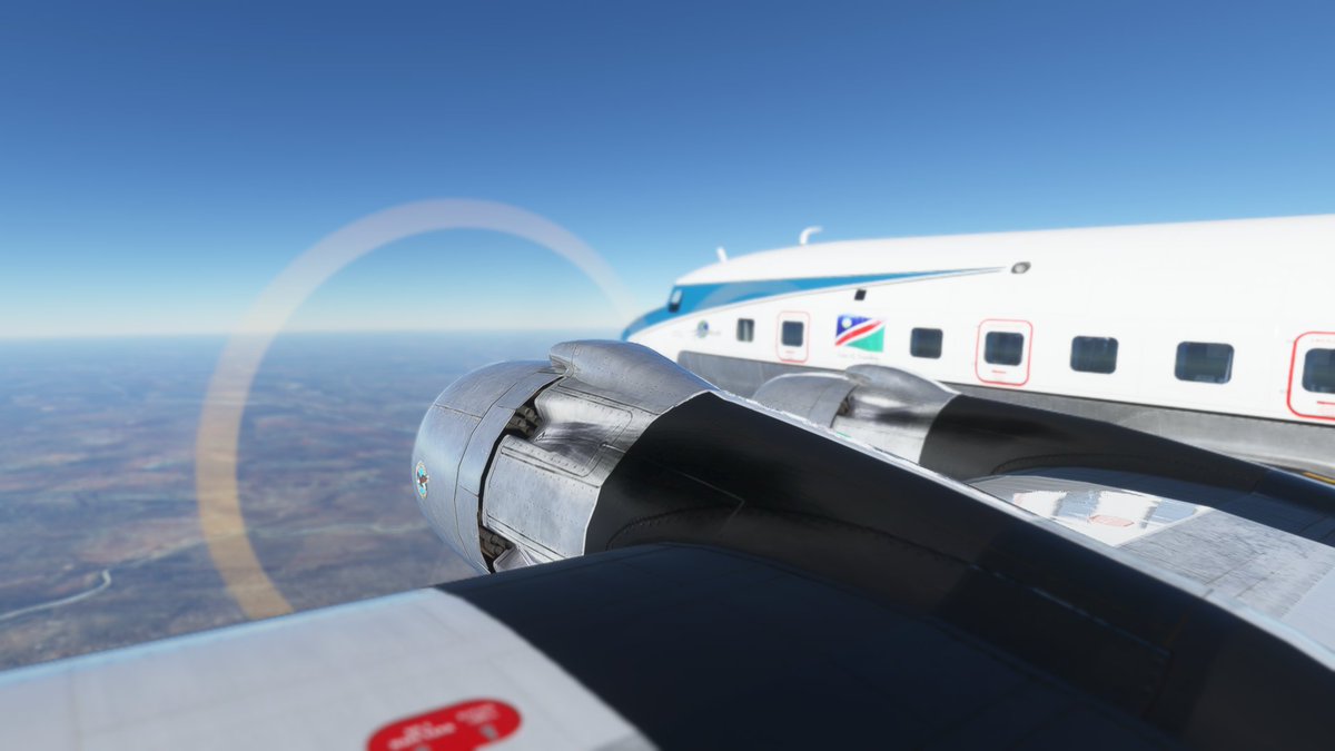 CircusGumbo's tweet photo. Flying the Namibia DC6 to Victoria Falls #MSFS #MSFS2020 #PMDG https://t.co/dEBaZwSBrG