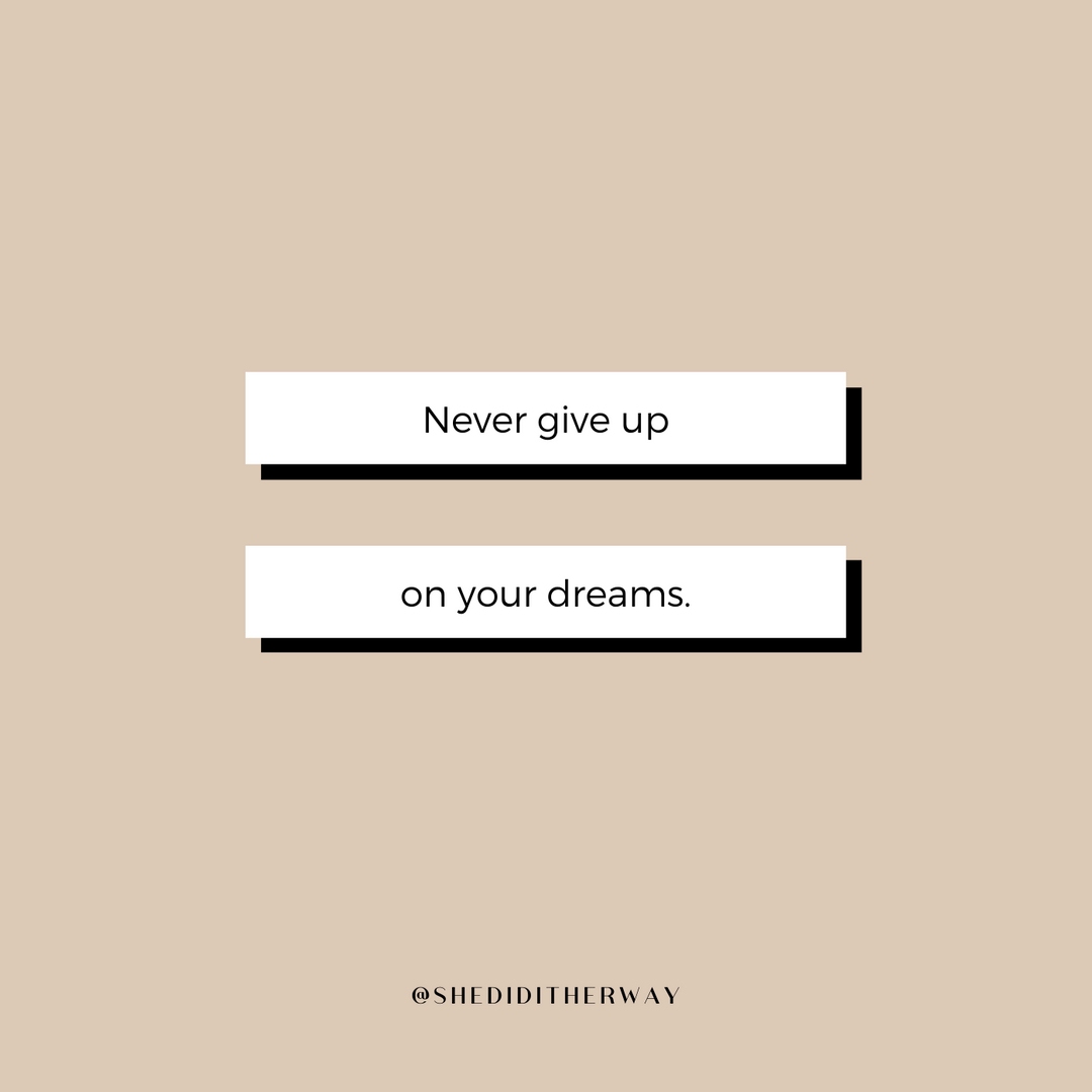 Your dreams are worth working towards.

#MondayMotivation #SheDidItHerWay #podcastinfluencer #bosslady #blogsociety #influencenetwork #gritandvirtue #ladyboss #makersgonnamake #colorventures  #SHE #Abmcrafty #madetomatter #creativelife