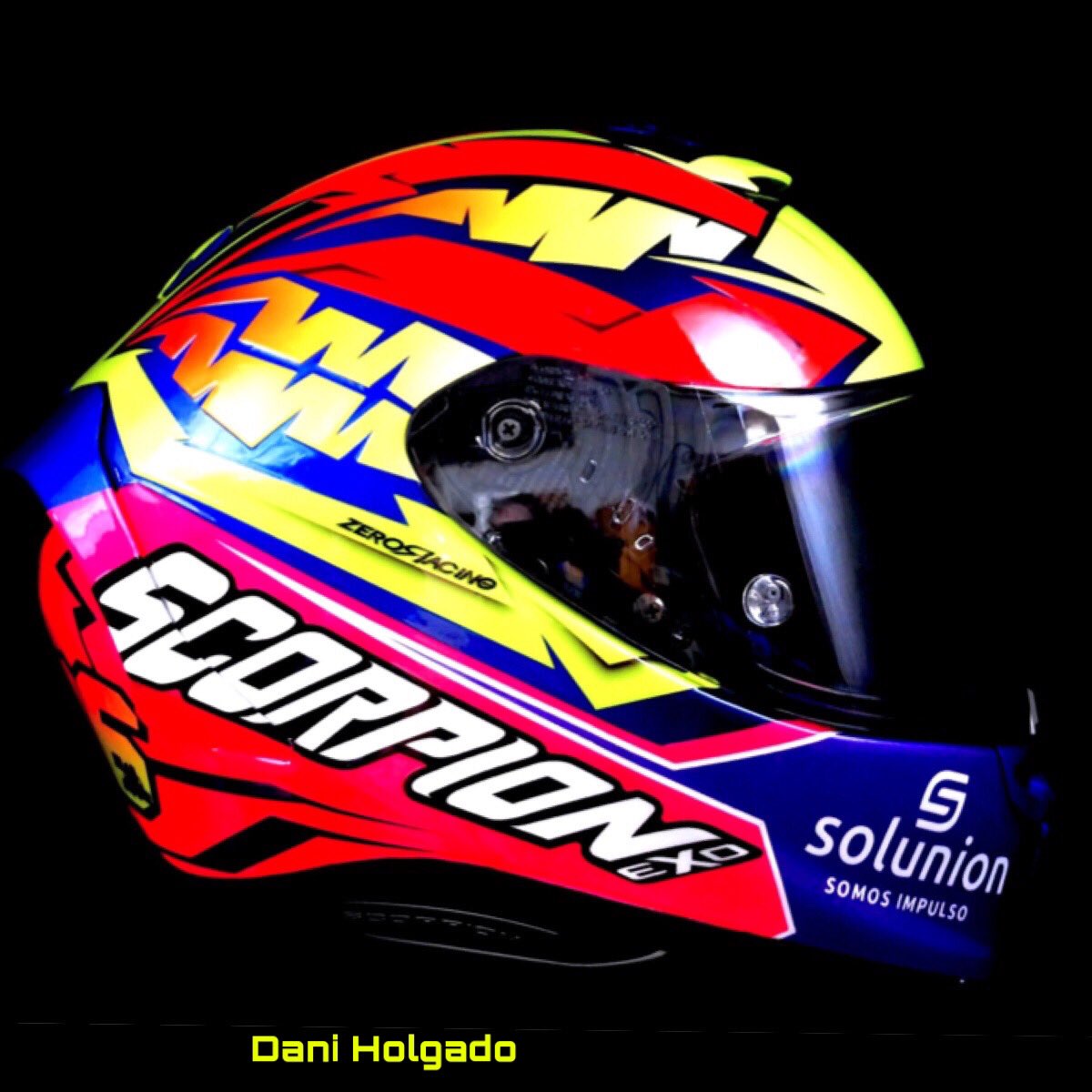 NievesZero's tweet photo. @DanielHolgado96 replica 2021!!! Vaya finales de carreras nos estás regalando!!! Zero Racing Helmet Design @ScorpionExo_es @AsparTeam @CEVMotorcycle #customcreative @SagolaOfficial https://t.co/KjAKWRQmQC