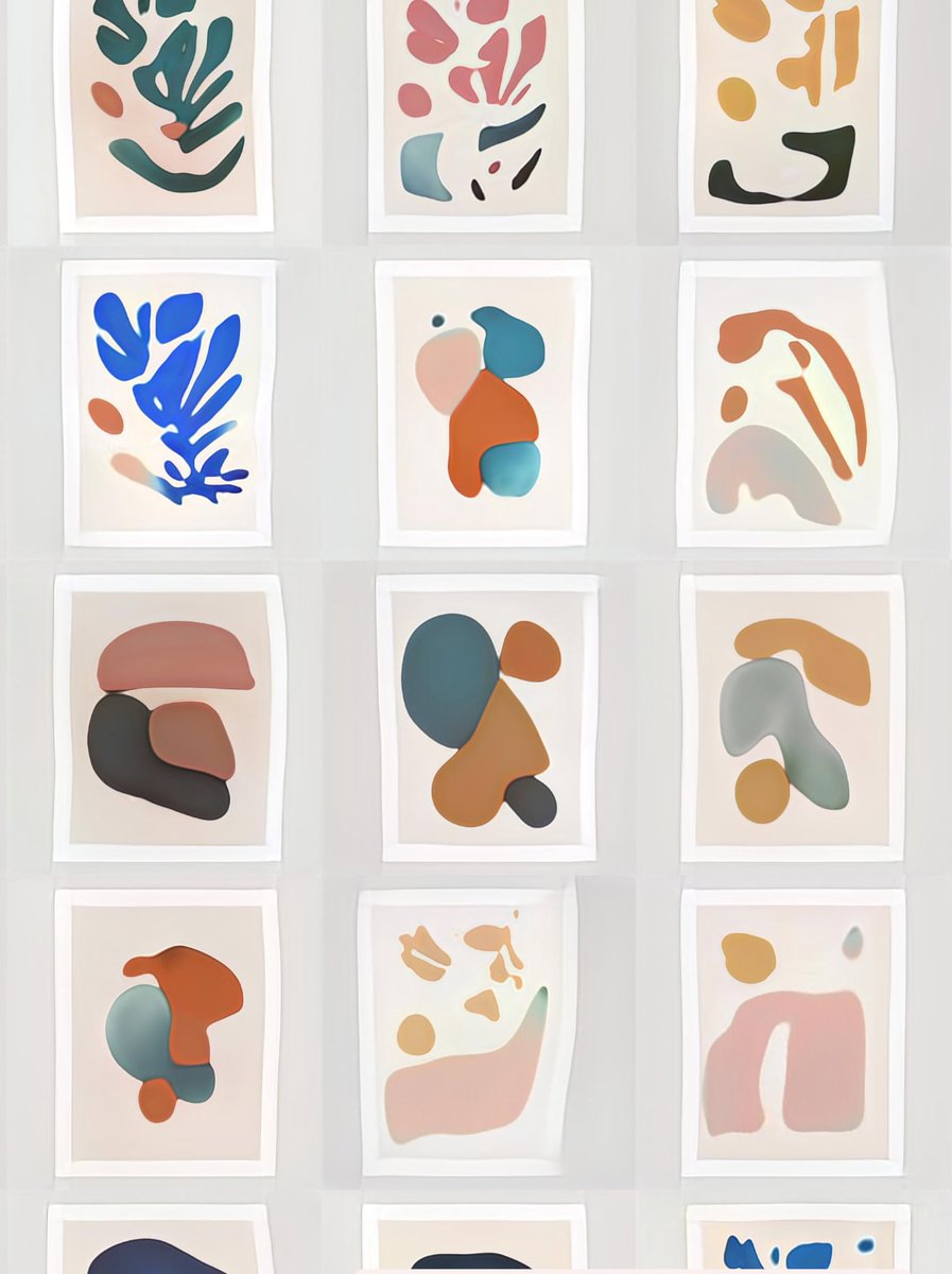 NadiaPiet's tweet photo. 🎨 Trained my own StyleGAN2-ADA model on abstract prints with colorful shapes - and finally managed to make it all work with Tensorflow instead of GUI tools yay. I like where it's going so I'm going to keep at it 🖥️ What do you think of these? #stylegan2 #stylegan2ada #aiart https://t.co/y9VRKYstiG