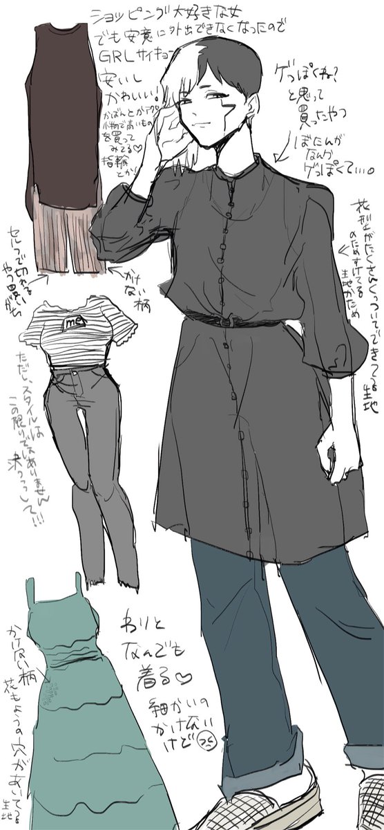 描いたから記念(?)に載っけとこっカナ!? 