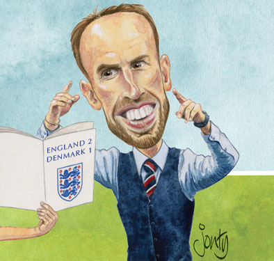 My prediction for Wednesday. We lose our clean sheet, but get to play Italy in the final. Flippin' 'eck!
#EURO2020 
#englandvdenmark 
<a href="/GarethSouthgate/">Gareth Southgate</a>