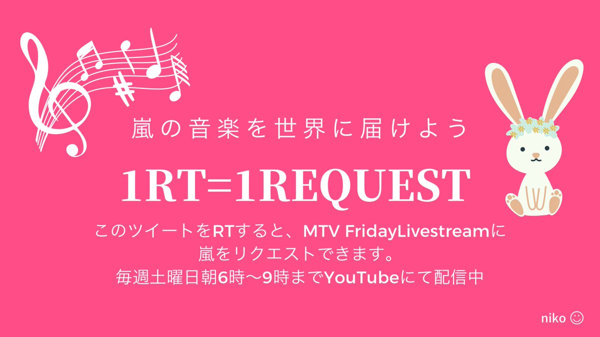 にこさん Request Arashi5official Mtv Fridaylivestream 1rt 1request 嵐rtリク Rt期間 7 10 朝6時まで 嵐 In The Summer Kaito Turning Up この下のリクエストは どれもコピペok 絵文字か曲を足してリプしてね Rt にこさん Request Arashi5official Mtv Fridaylivestream 1rt 1request 嵐rtリク Rt期間 7 10 朝6時まで 嵐 In The Summer Kaito Turning Up この下のリクエストは どれもコピペok 絵文字か曲を足してリプしてね Rt