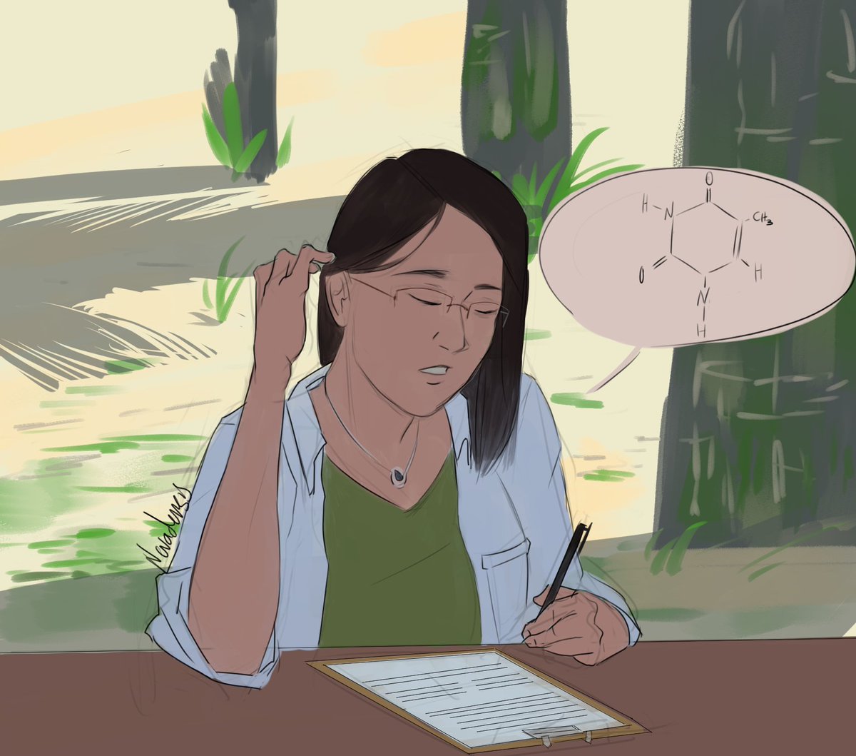 EstrellaCB3's tweet photo. That moment when you suddenly realize you had a fictional crush on a character from a game you played as a kid.
Professor Hayako Sakurai from Endless Ocean 2 😳 #EndlessOcean2 #Wii #fanart #ArtistOnTwitter 
[Alt text is on] https://t.co/hnpHXJn4Bq