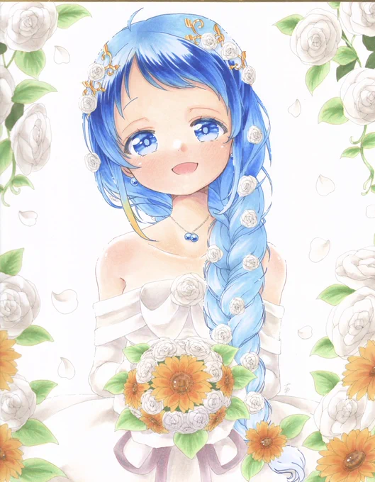 五月雨ちゃん、おめでとう〜!!✨
遅れたジューンブライドと進水日お祝いで💕
右はスマホで全体撮ったやつです💦

#五月雨進水日
 #五月雨 