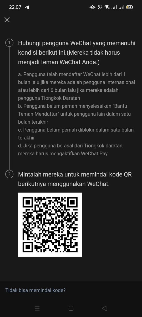Mitamah51059255's tweet image. #wechat #wechatscan #wechatcode  #wechatindonesia 
Help me