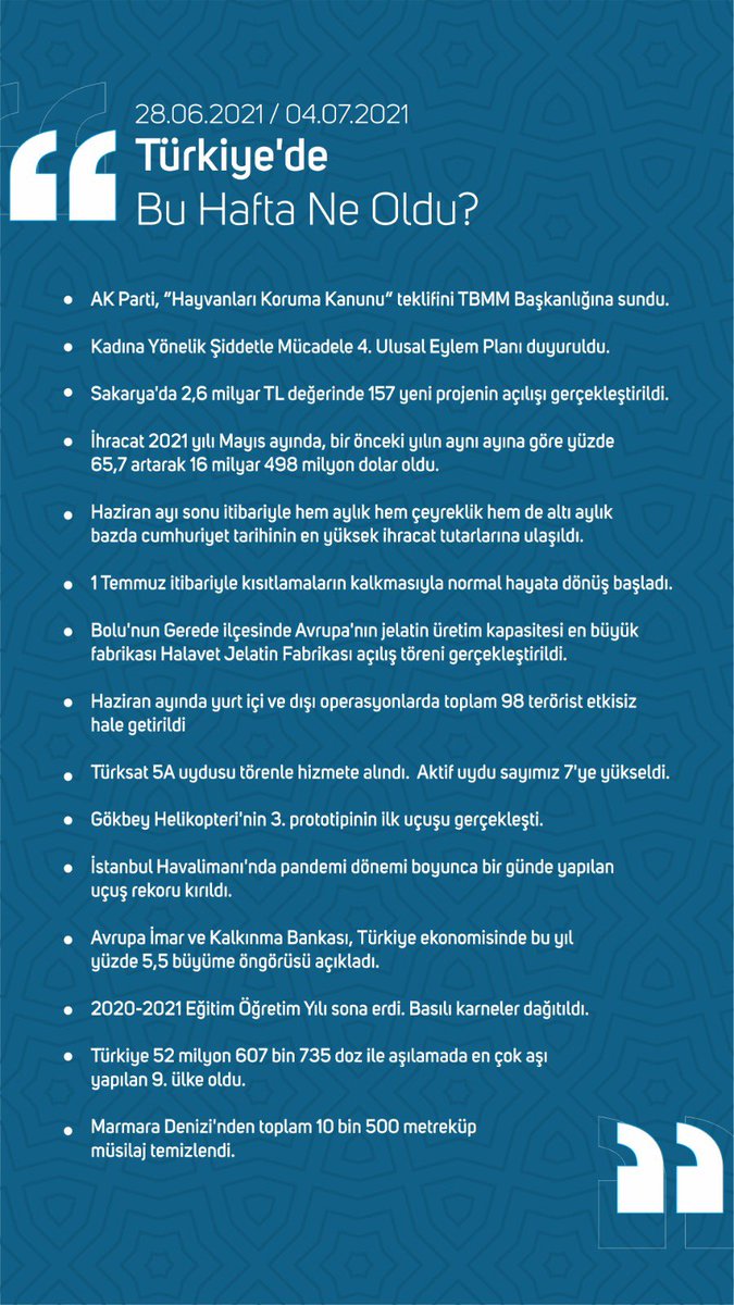 Türkiye'de bu hafta ne oldu?