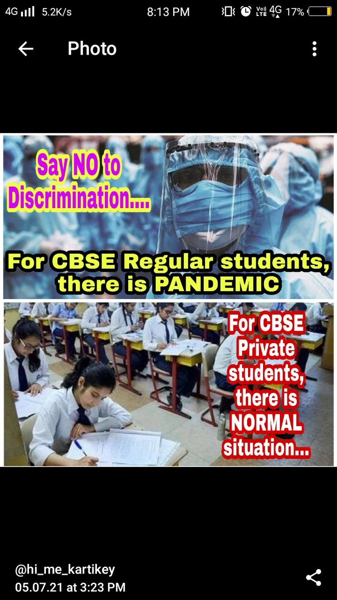niraladev0053's tweet photo. @BBCHindi @AdvMamtaSharma #CancelExamsSaveStudents
#cancelprivateexam2021 #cancelcompartment
CBSE https://t.co/4BfBiQKbI4