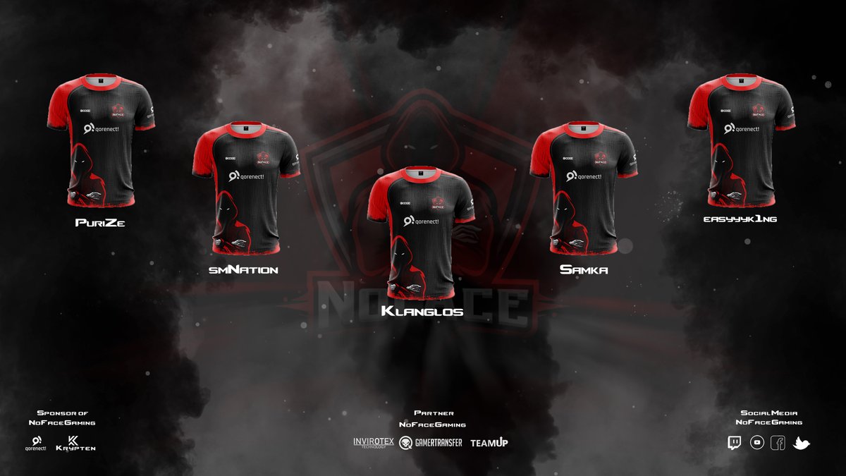 NoFaceGaming_DE's tweet photo. Wir freuen uns heute bekannt geben zu können, dass das ehemalige @RVMultigaming Academyteam zu uns wechselt.

Wir heißen euch ❤️-lich Willkommen und freuen uns auf die kommende Zeit mit euch:

@KlanglosE
@RealSamka
@smNationTV
@PuriZeCSGO
@easyyyk1ng 

#nofacefamily https://t.co/dwefScW8T3