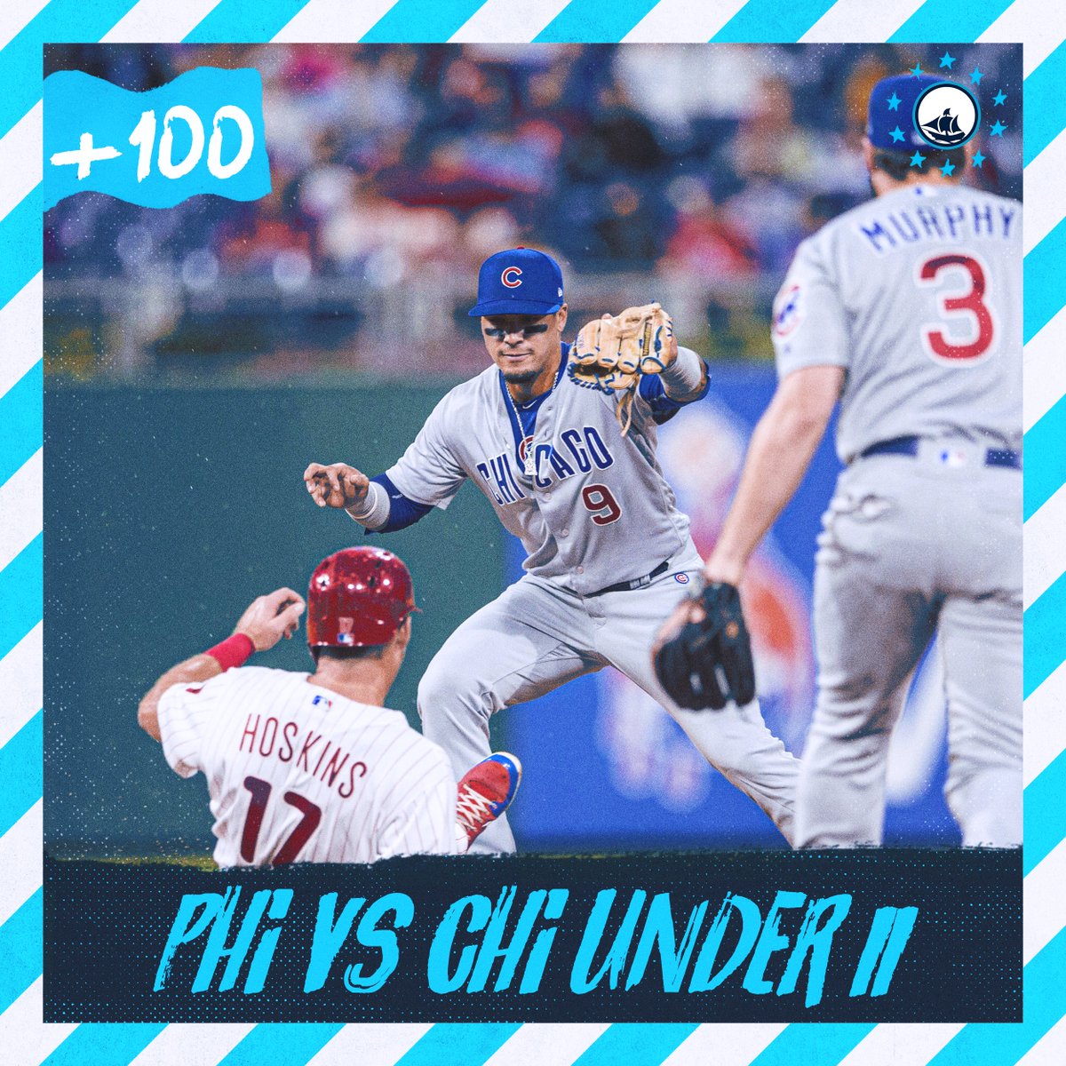 WinstormSports's tweet photo. It is not often where we get two days in a row of free picks... but today there are 2 plays that are too good to not give out for free! Our model loves the red hot Brewers on the road against the Mets today. The second pick is the under in the Phillies vs Cubs game. Lets stay hot https://t.co/zWTOjMm1nk