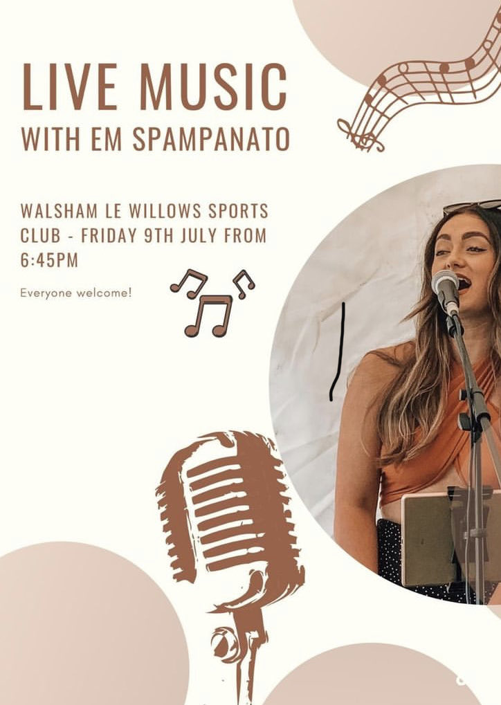 walshamsc's tweet photo. Our Friday night live music events continue with Emily Spampanato this Friday 9th July from 6.45pm https://t.co/BUzA2FhzT1