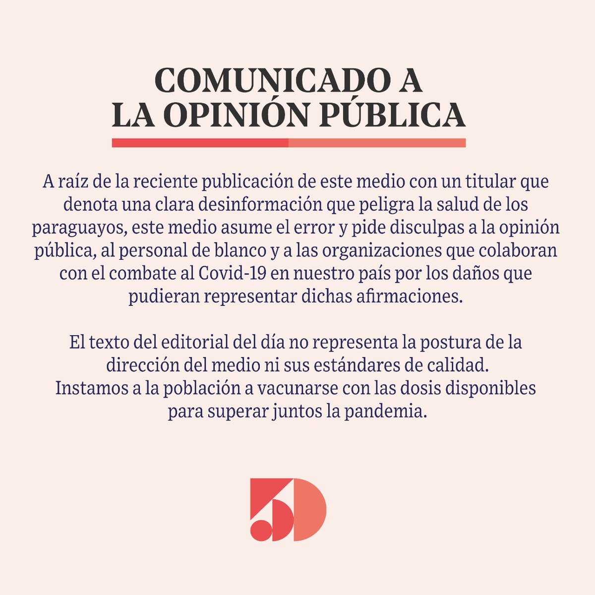 5DiasPy's tweet photo. 𝗖𝗢𝗠𝗨𝗡𝗜𝗖𝗔𝗗𝗢 🔴🔴

🚩Dirigido a la opinión pública. https://t.co/hHHw6YderC