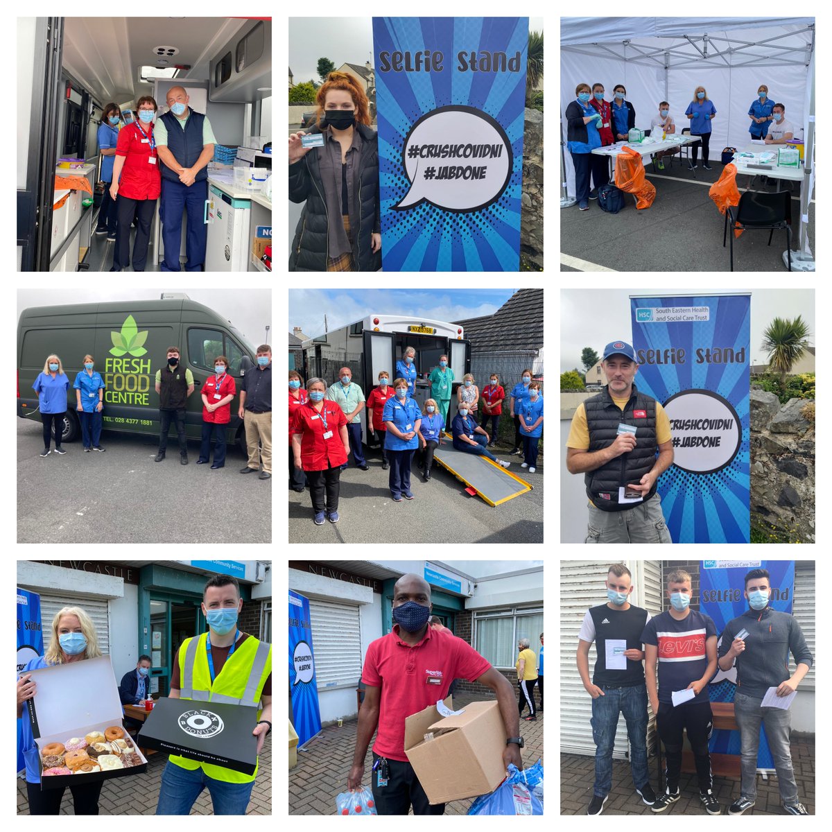 An AMAZING total of 860 first dose vaccines were administered by our Vaccination Bus at Newcastle and Castlewellan this weekend! 🚍 💉 

We are so proud of our staff who have made this all possible 🌈 

#InItTogether #Proudofourstaff #TeamSET