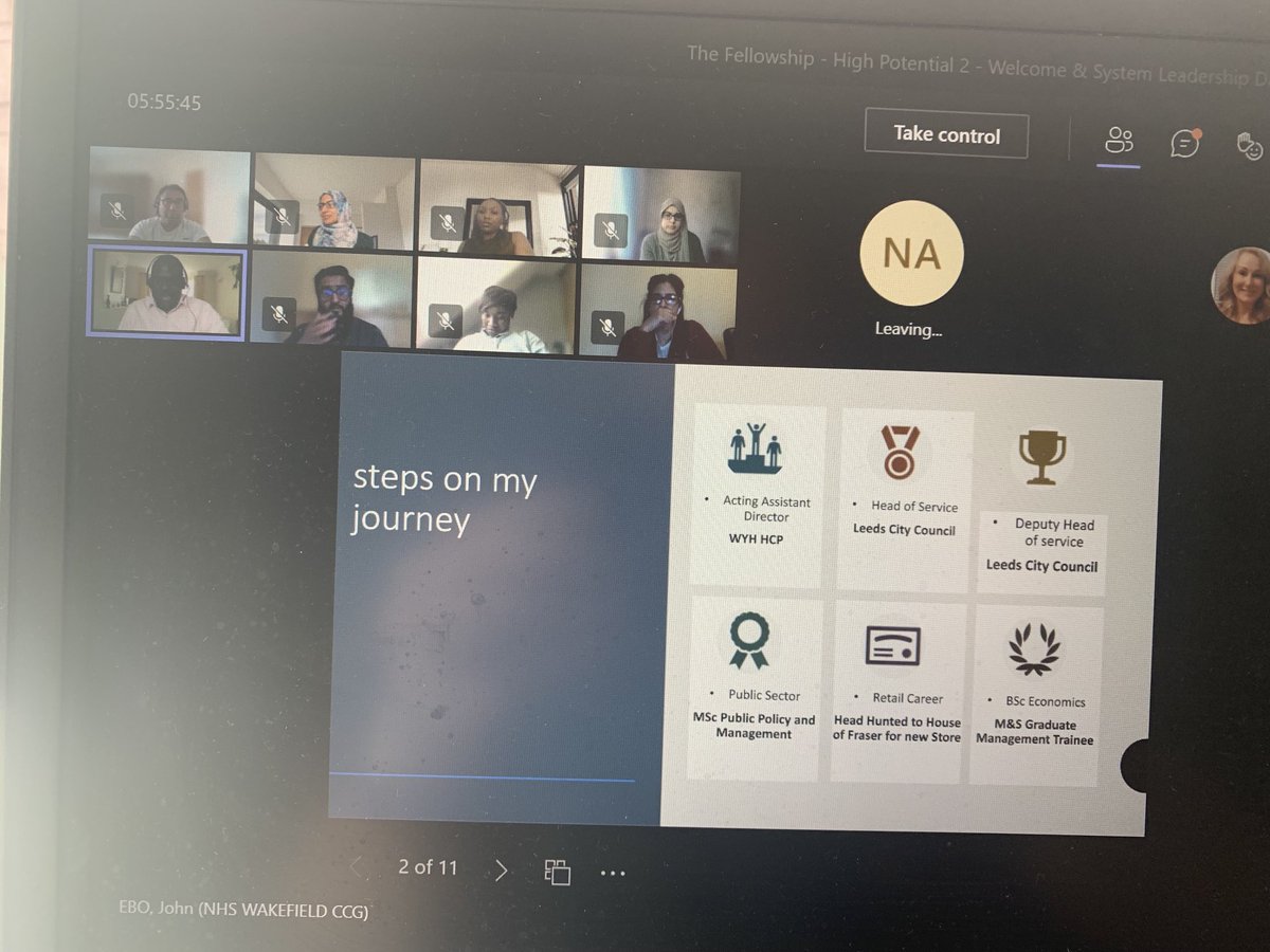 Welcome to our HPT2 cohort of system leader ⁦<a href="/WYHpartnership/">West Yorkshire Health and Care Partnership</a>⁩ <a href="/ChiomaO_QI/">Chioma Obasi</a>⁩ ⁦@Mohammedbilal46⁩⁦<a href="/razwana_kauser/">Razwana_kauser</a>⁩ ⁦<a href="/Ruemusekiwa/">Rugare Musekiwa</a>⁩ .Special thanks for our inspirational speakers ⁦<a href="/NHS_RobW/">Rob Webster 💙</a>⁩  ⁦@amandawolley⁩ ⁦<a href="/shutcake/">Fatima Khan-Shah 💙 Follow me on BlueSky</a>⁩  ⁦<a href="/OkeOdanboy/">J</a>⁩