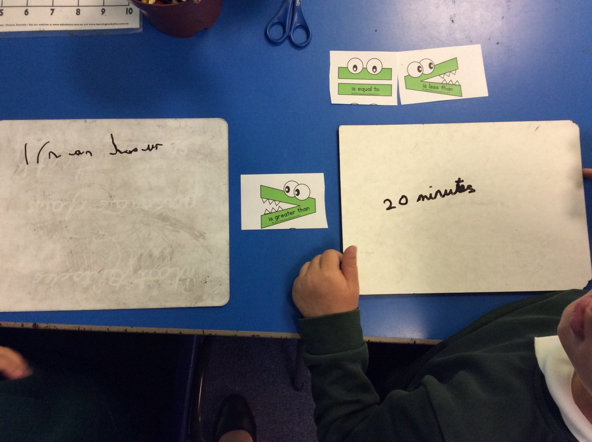 ChameleonsClass's tweet photo. Year 2 have been comparing durations of time today, using our knowledge of the greater than and less than symbols as well as the number of minutes in different fractions of an hour. @meerkatsclass1 https://t.co/DbXjfMi4JS