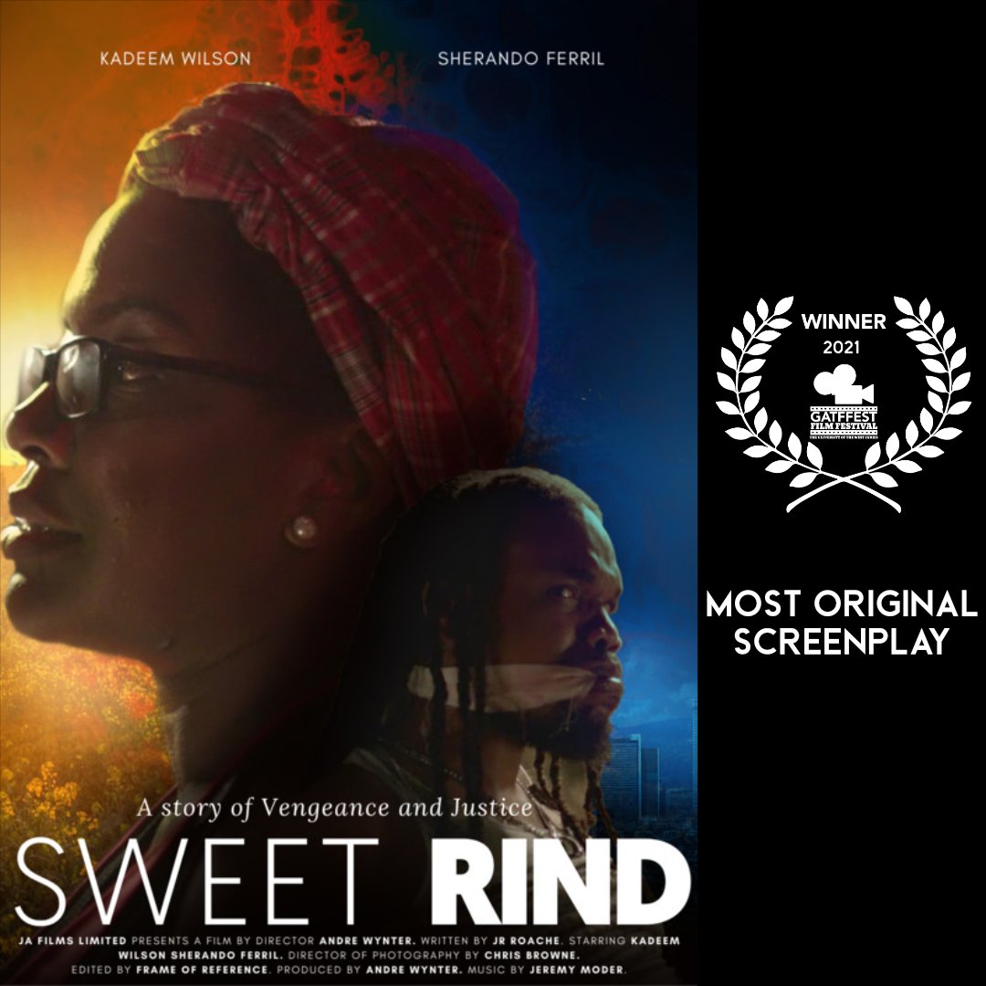 Congratulations to Andre Wynter Director of Sweet Rind and Writer JR Roache , winners of the Lennie Little-White Award for Best Local Film and the Award for Most Original Screenplay for Gatffest 2021 #GATFFEST #GATFFEST2021 #FilmFestival #JamaicanFilmFestival #FilmFest