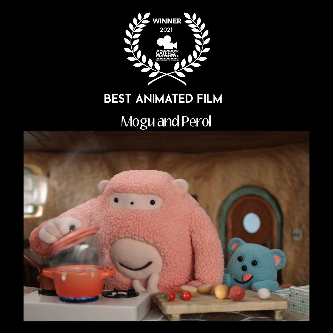 gatffest's tweet photo. ongratulations to Tsuneo Goda, Director of Mogu and Perol, and Cinematographer Takamitsu Suzuki winners of the Best Cinematography Award, Best Animated Film Award, Archibald McDonald Award for the Best of GATTFEST and Best International/Regional Film Award for Gatffest 2021 https://t.co/AIxT6vb8Qh