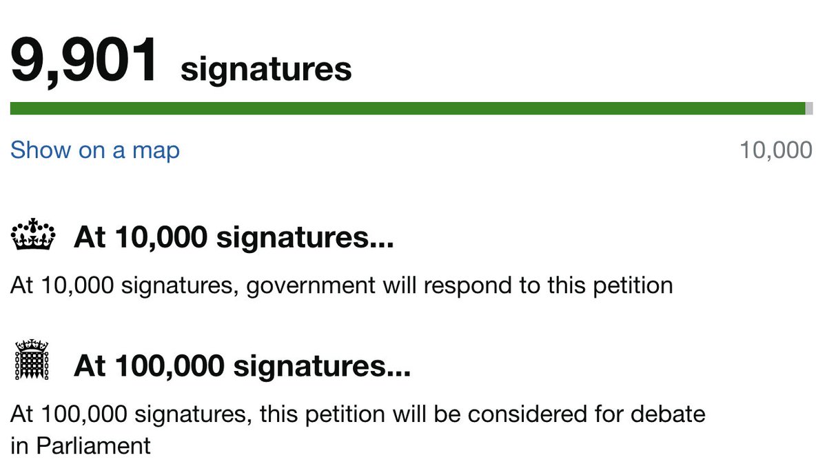 This is where you've brought us all this evening. 

A MASSIVE THANK YOU!

Now where are the 99 people who will secure the #FundSLT petition Govt response tonight?

Send them here ▶️ bit.ly/2T6HOtP