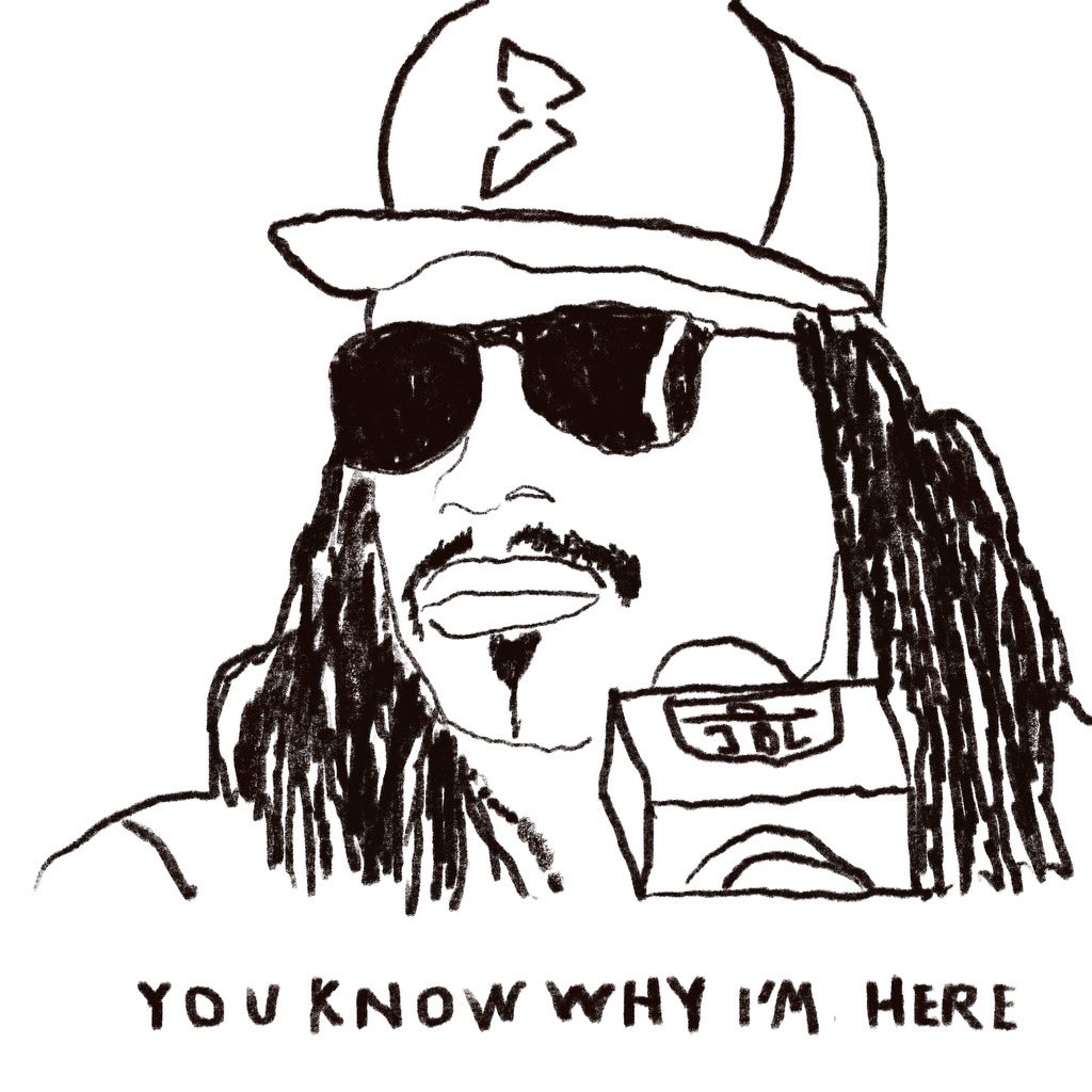 BruschettaJuan's tweet photo. Marshawn Lynch doodle #youknowwhyimhere #marshawn #nft #nftart #notyetminted #nftillustration #illustration #NFL #procreate #marshawnlynch https://t.co/s9GEjF3D21