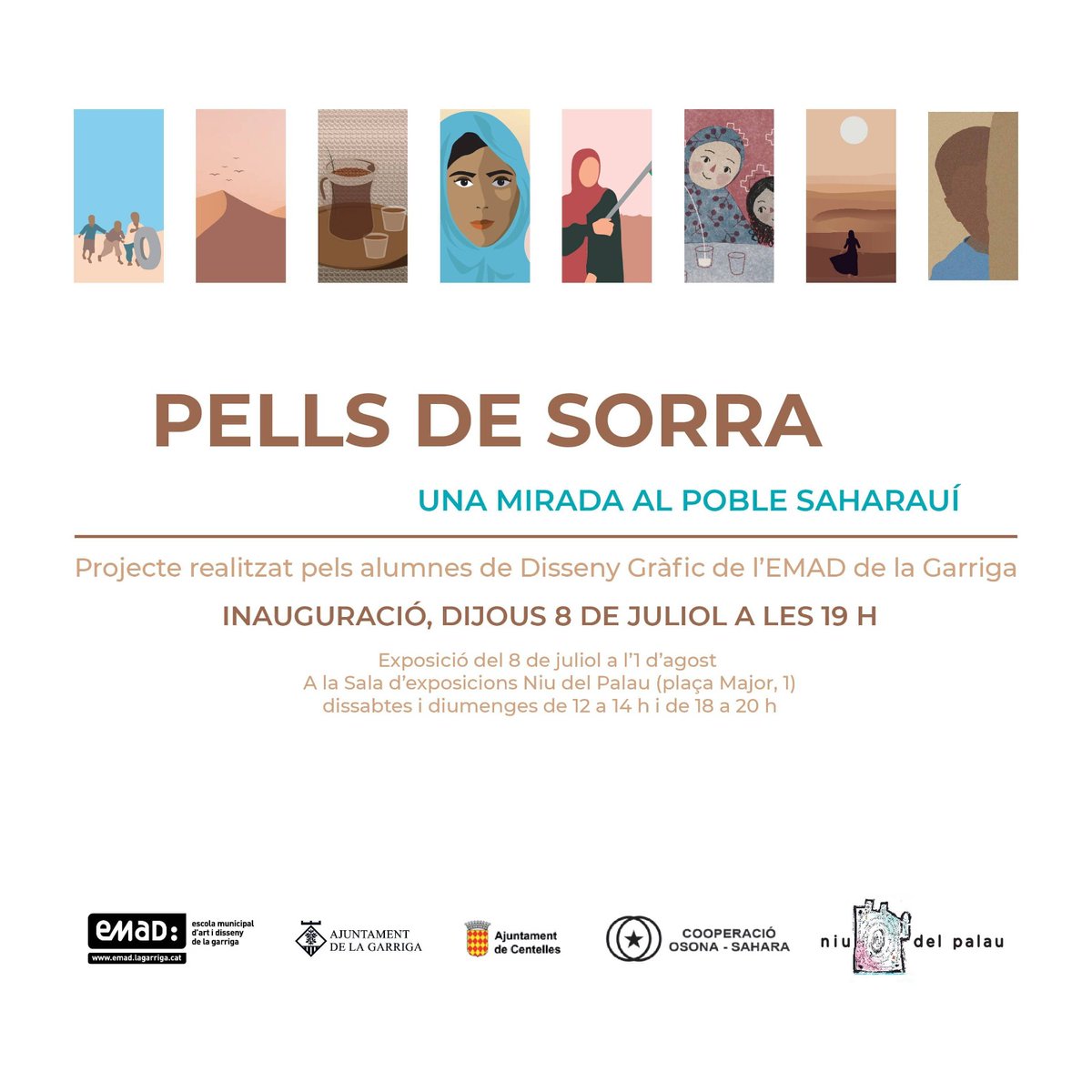 COOOSahara's tweet photo. EXPOSICIÓ "PELLS DE SORRA, una mirada al poble sahrauí" a La Garriga. A partir del 8 de juliol a la sala d'exposicions Niu del Palau. https://t.co/IKwSqtrksr