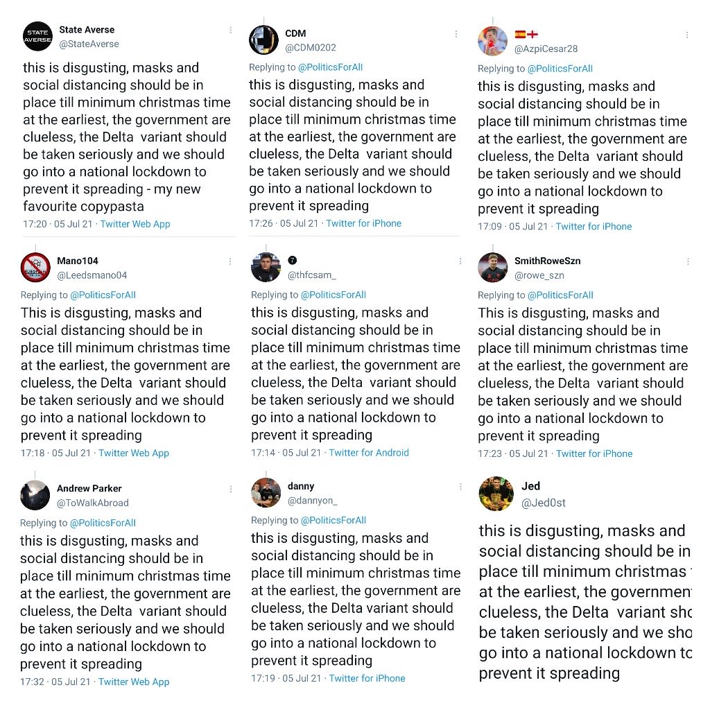 Michael P Senger Chilling Map Of Lockdown Bots Active Today Disparaging The Uk Government And Imploring The Uk To Take The Delta Variant Seriously And Go Into A National Lockdown