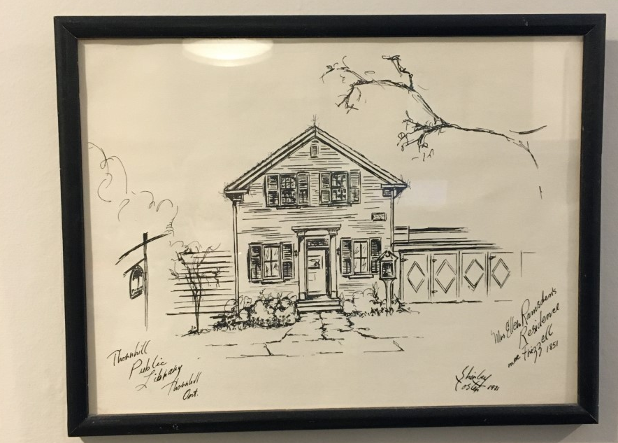markhamlibrary's tweet photo. Did you know that the Thornhill Village Library was built in 1851 as a private home, the building had various uses over the years, including as a feed store and a livery stable. It opened as a library in 1959. Here is a beautiful old sketch of the library. #MPL50 https://t.co/vJWM44ovpJ