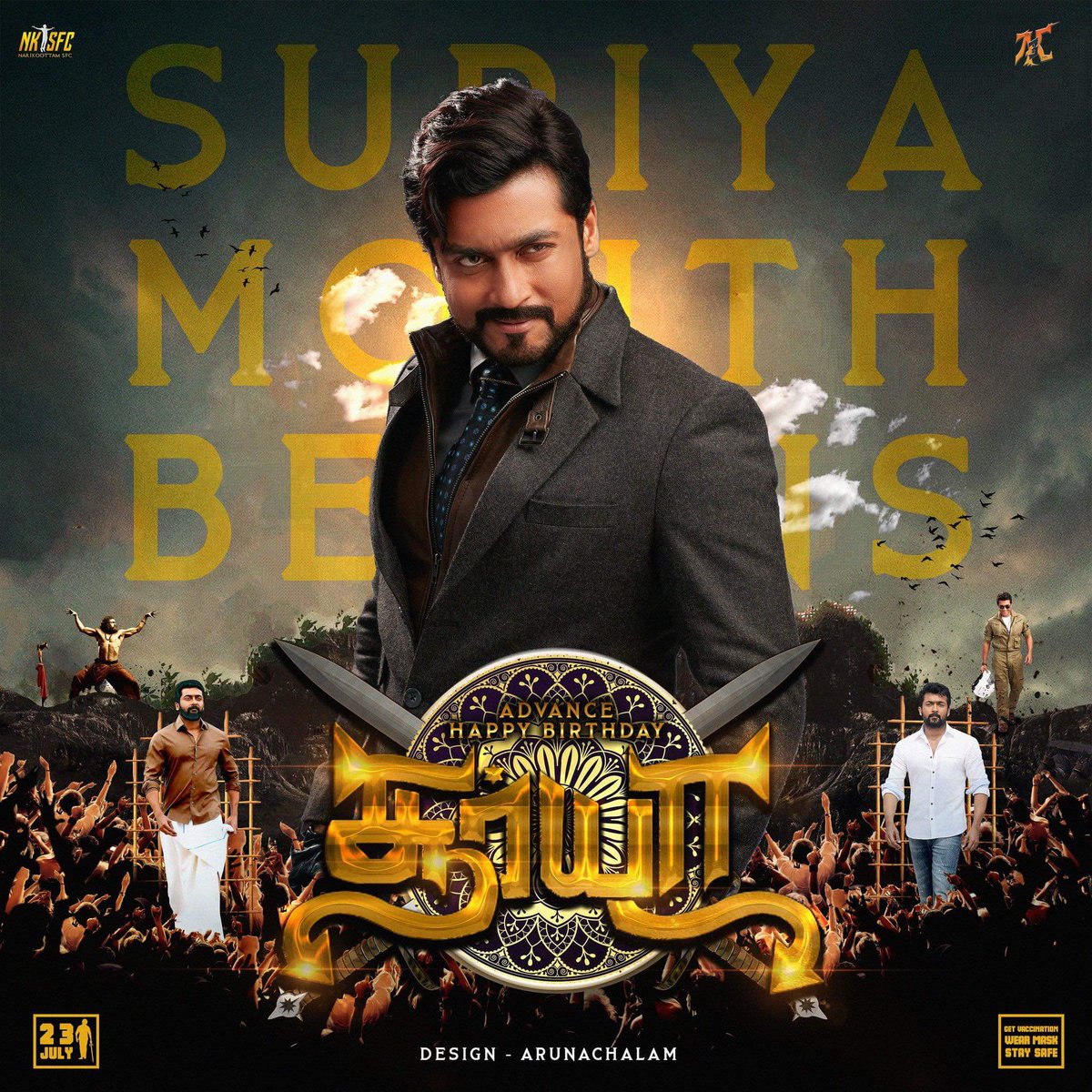 LOCKDOWNOFFL's tweet photo. Happy To Release A Special Birthday Poster Design From @narikoottam_sfc For #NadippinNayagan @Suriya_offl  Birthday MONTH BEGINS 

Edited By @ArunachalamT10 
@A3Crew Team

@AbdurNsr @AzarCreations

#SuriyaBdayMonthFiesta

#Suriya #Suriya39 #Suriya40 #VaadiVaasal #LockdownOfficial https://t.co/SzZGD2NxUs