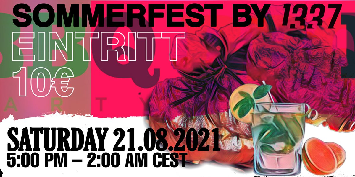 #SOMMERFEST BY <a href="/eCampFrankfurt/">proCamp.gg</a> 

Ihr habt Bock auf auf eine fette #GRILLPARTY kombiniert mit guter Musik? 
Dann kommt zu unserem #SOMMERFEST21

🏙  <a href="/eCampFrankfurt/">proCamp.gg</a>
🗓 Samstag 21.08.21
🕓 17.00 - 02.00 CEST 
🍽  BBQ 🍖 

Tickets: eventbrite.com/e/sommerfest-1…

See you soon PartyPeople!