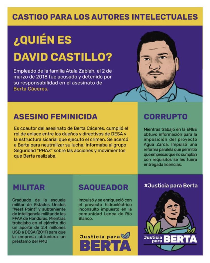 🔴 Hace algunos minutos, David Castillo - Presidente de la compañía hidroeléctrica DESA - fue declarado CULPABLE como autor del asesinato de #BertaCáceres 🔴 #JusticiaParaBerta