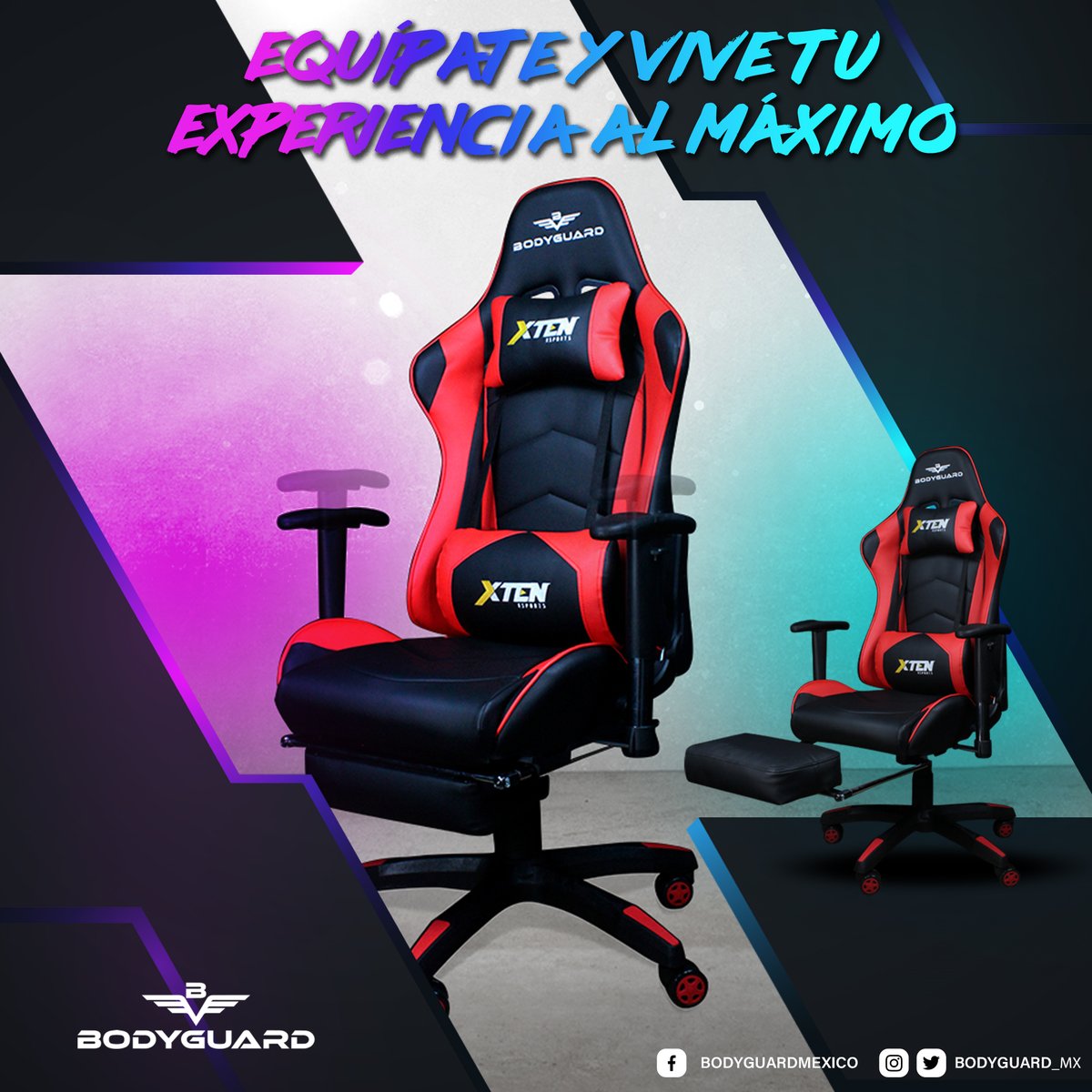 Comienza la semana como todo un crack!!!

Equípate con lo más avanzado para tu setup y demuestra que eres el mejor.

Bodyguard edición / <a href="/XTENEsports/">XTEN Esports</a> 

#esports
#lla