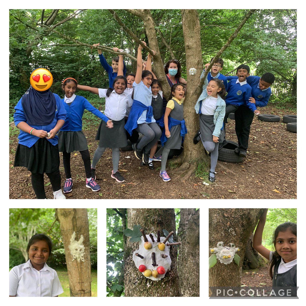 Another session of creating ‘grotesques’ out of clay in our fabulous #OutdoorLearning area. Thinking about the designs found in @stmarysCF10, the children brought their ideas to life with the freedom of nature all around them. Amazing likeness with a few! #EnhancingWellbeing