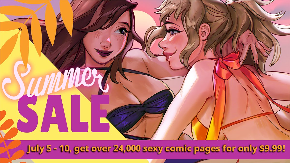 The Slipshine Summer Sale is ON! What better way to kick off #NationalBikiniDay than taking MORE than half off?! Get over 24,000 pages of sexy comics for less than $10, with more added every single day! Offer's available until July 10! orgymania.net/ss2021ss