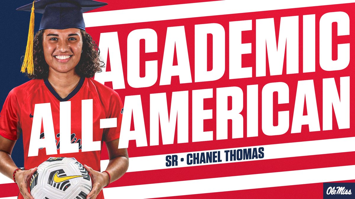 OleMissSoccer's tweet photo. Add another one to the list 📝

Chanel Thomas is the 9th Academic All-🇺🇸 in program history!

📰 https://t.co/u5VBzYvNA6

#HottyToddy | @CDagerr https://t.co/pZJFgiT37a