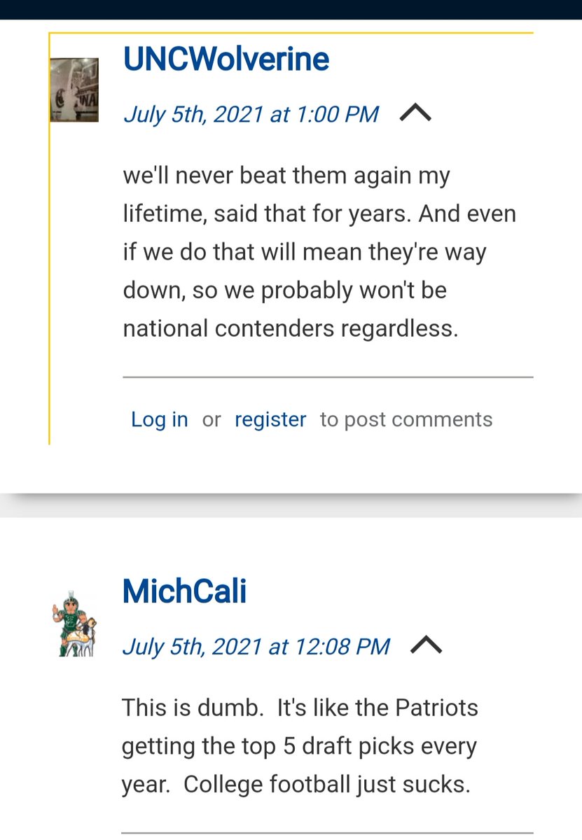 JBook_37's tweet photo. Michigan fans reacting to Kojo commitment. They are still not over the JT commitment. https://t.co/laEeQEd5Pk